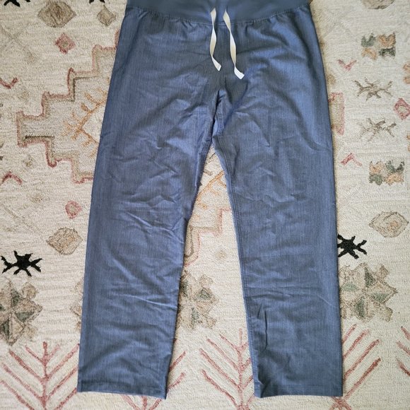 Figs Livingston Scrub Bottom Slate Blue Medium - Picture 1 of 6